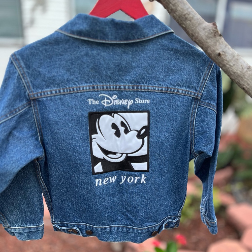 Vintage Kids Disney Store Mikey Mouse Denim Jacket Size M (7/8)